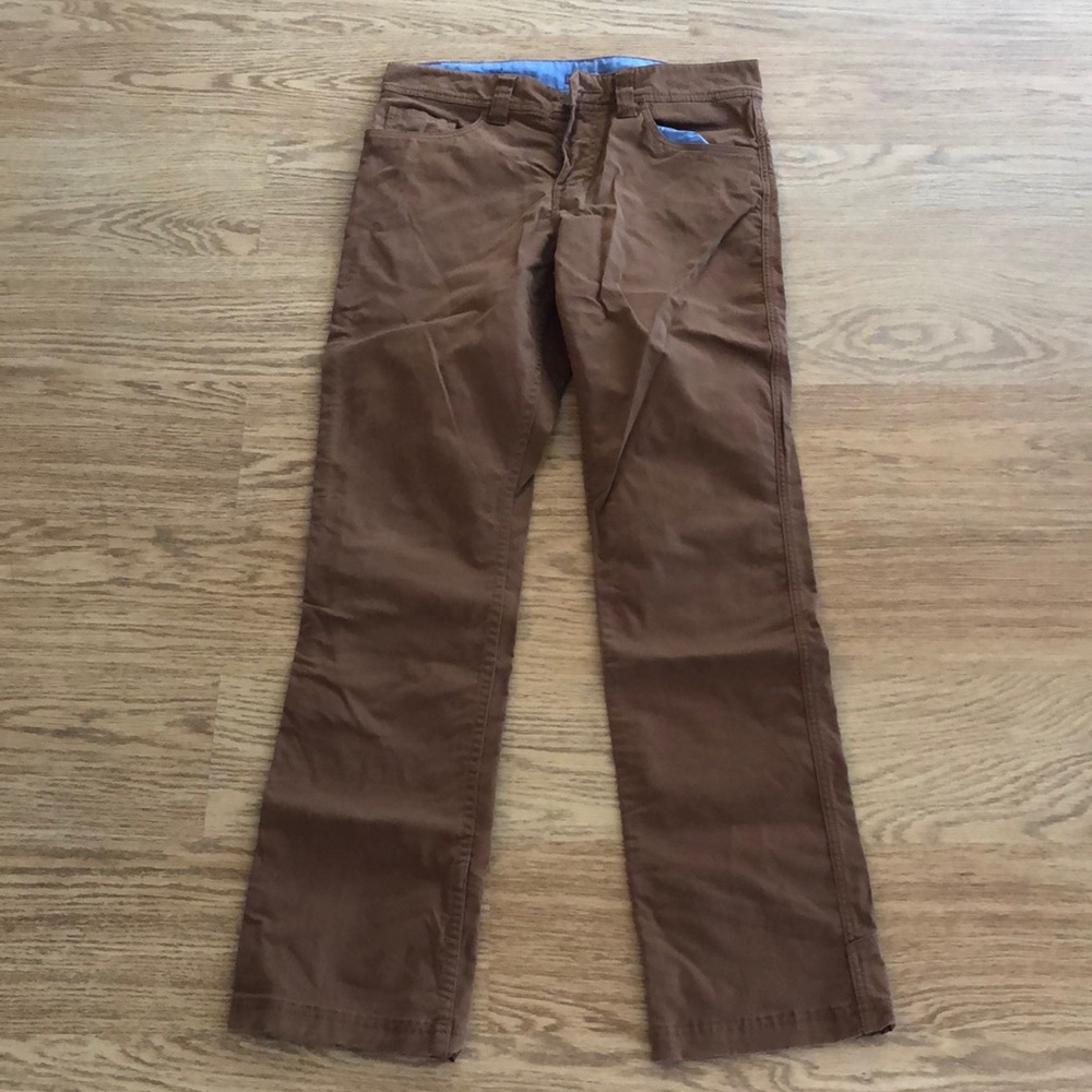 Toad & Co. organic cotton brown pants (EUC; 30”)